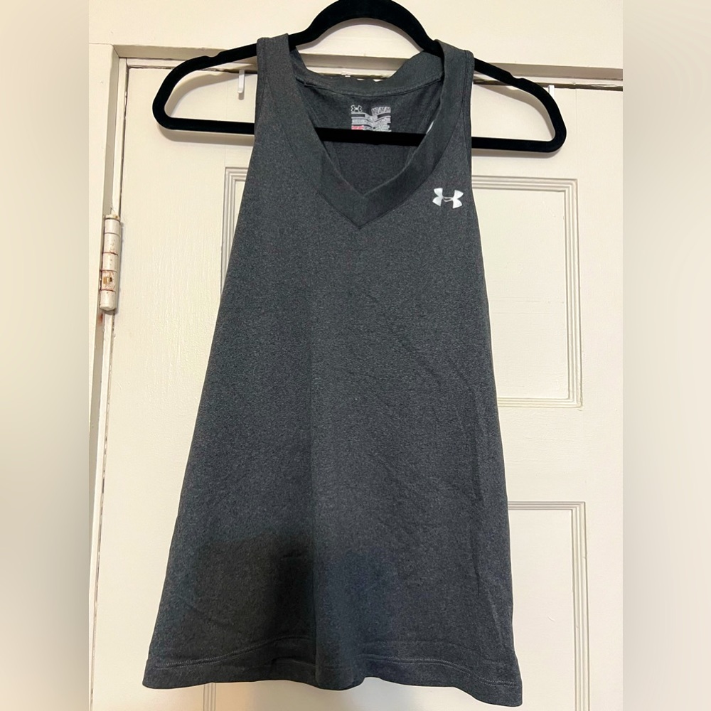 Under Armour Gray HeatGear Armour Racer Tank Top